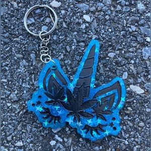 Epoxy Resin Unicorn Keychain
